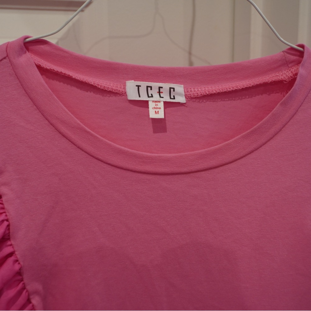 TCEC Hot Pink Ruffle Sleeve Dress - Picture 2 of 3